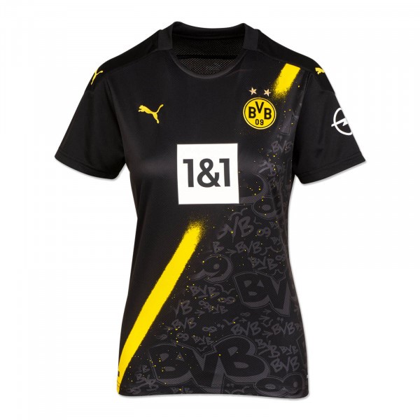 Camiseta Borussia Dortmund 2ª Mujer 2020-2021 Negro